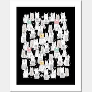 Doodle cats T-Shirt Posters and Art